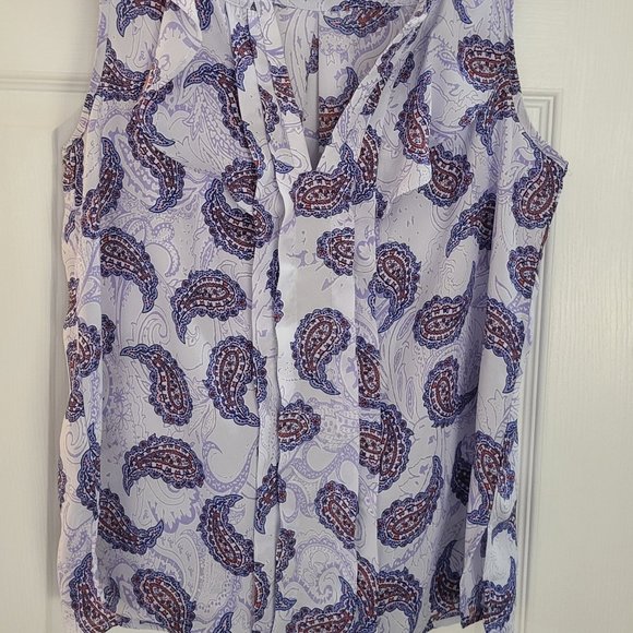 Skies are Blue Blue Paisley Tank - Picture 1 of 3